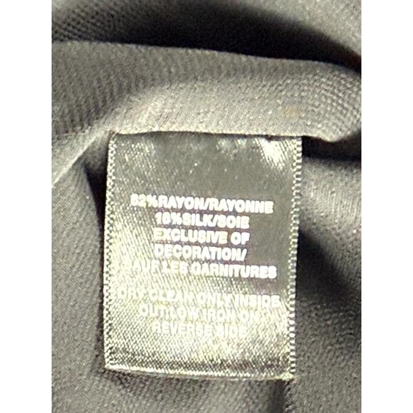 Lafayette 148 New York Black sleeveless velvet size P tie front dress. - Picture 9 of 10